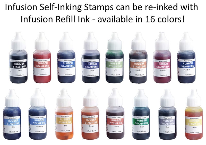 Infusion Round Teacher Stamp, Holiday, 3/4'' Self-Inking Rubber Stamp - Pumpkin - Orange Ink - Image 3